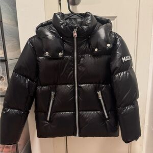 Mackage Kids Shiny Black Puffer Coat